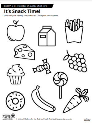 SNACK TIME ACTIVITY - Child Nutrition Services